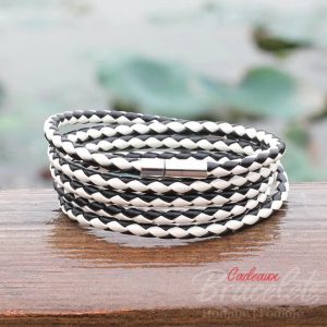 Bracelet enroulé en cuir