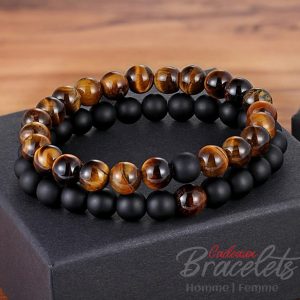 Bracelets en pierre naturelle (lot de 2)